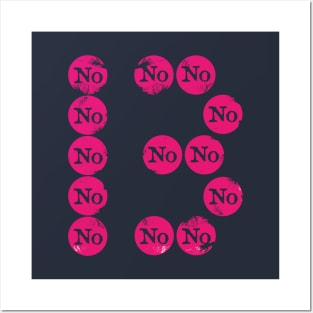 No for the 13th time - magenta circles Posters and Art